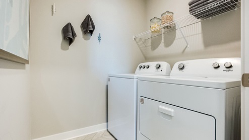 Upper level laundry.