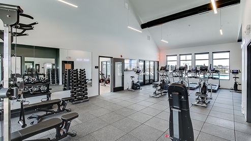 Fitness center.