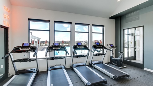 Fitness center.