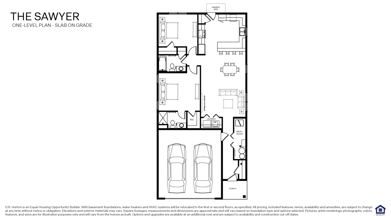 One-level floorplan available at Brookshire by D.R. Horton in Lakeville, Minnesota.