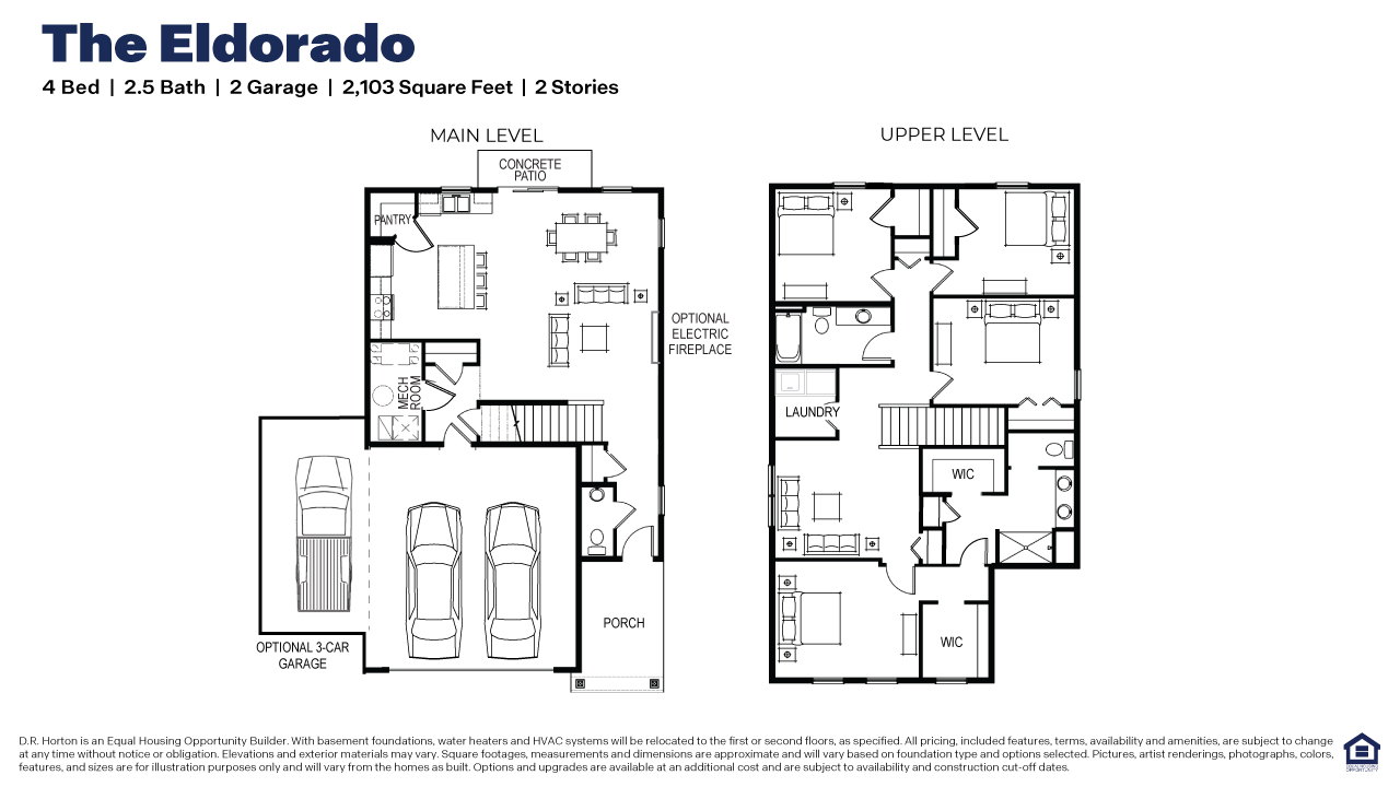 Slab on grade Eldorado floorplan