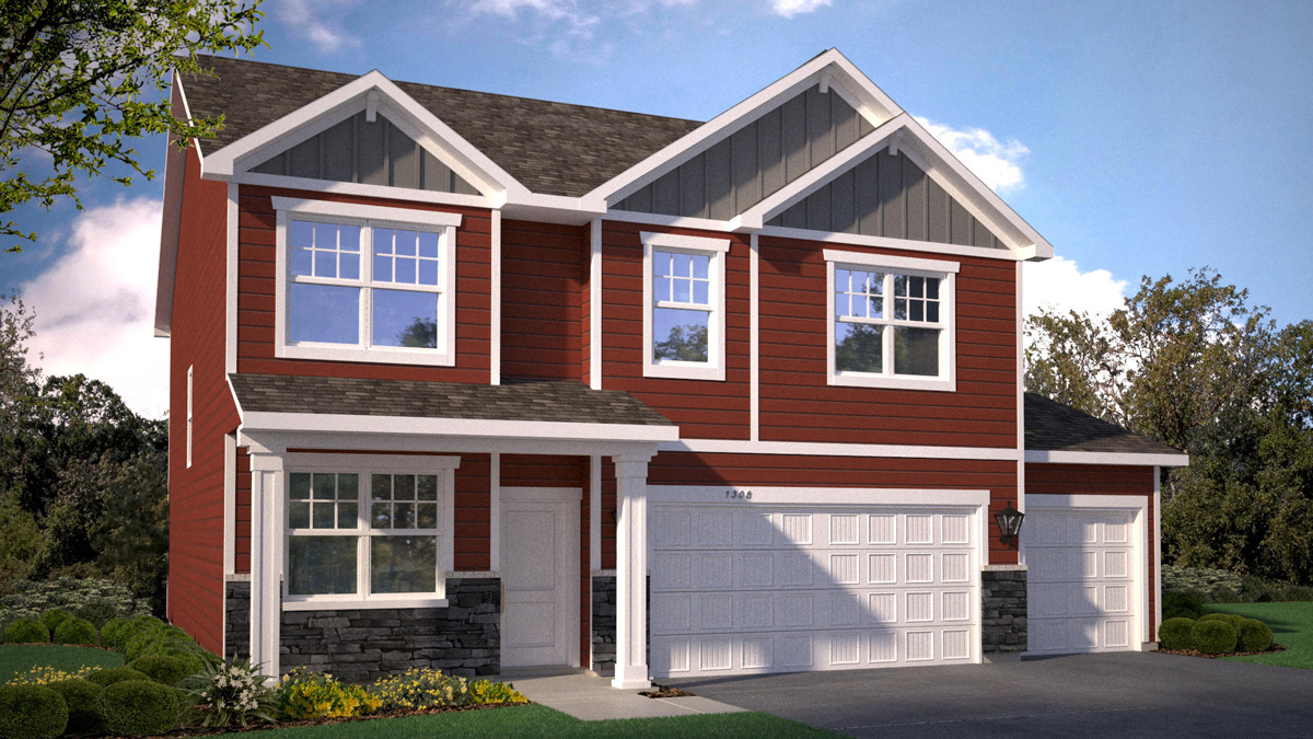 New home exterior rendering.