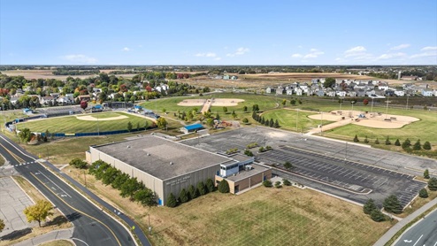 Waconia city park, ball fields and ice arena just a block from Fields of Waconia.