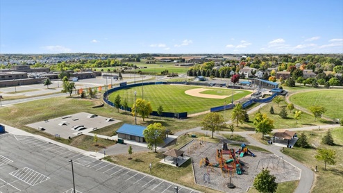 Waconia city park, ball fields and ice arena just a block from Fields of Waconia.