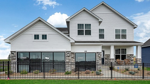 Street view of Tradition series Jordan model at Fields of Waconia by D.R. Horton new build community.