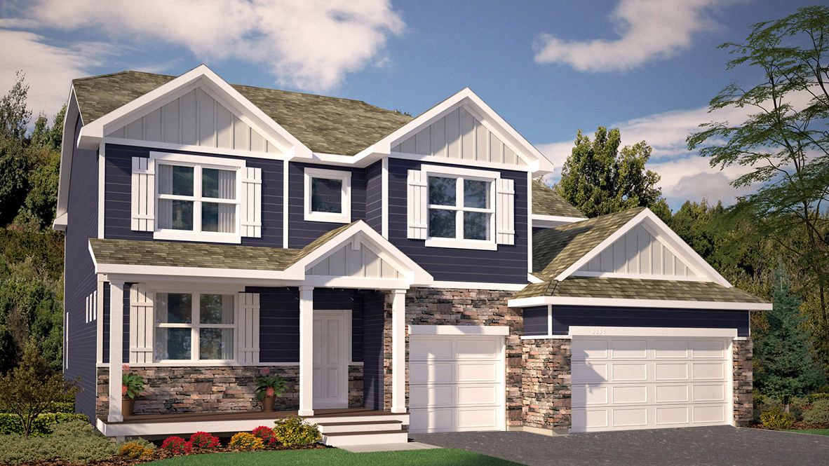 Rendering of Whitney Prairie elevation