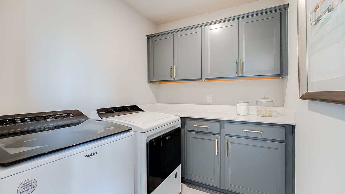 Upper level laundry room.
