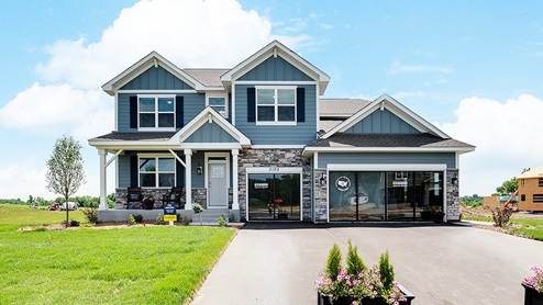 New two-story homes in Prior Lake, Minnesota with stunning exterior elevations.