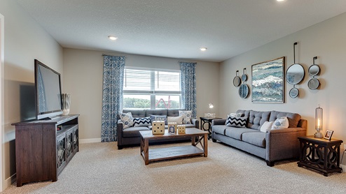 Upper level loft areas for extra living space.