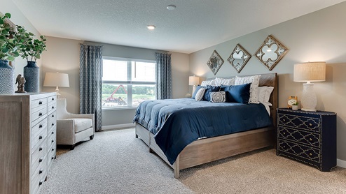Spacious bedroom suite.