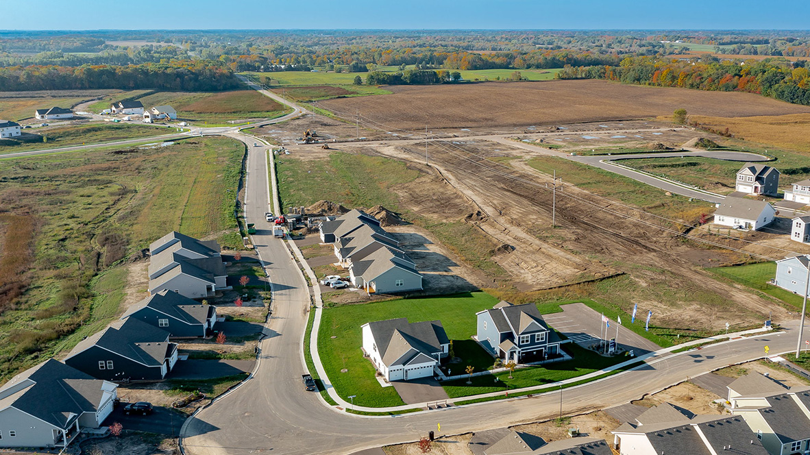Aerial view of Greywood by D.R. Horton.