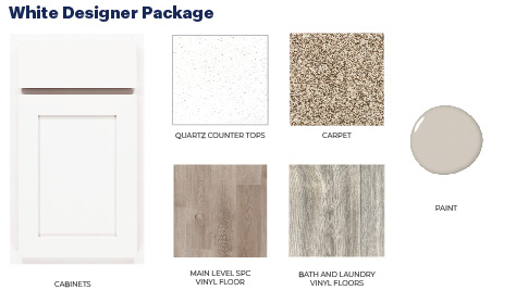 Express Select series interior design package with gray cabinet option.