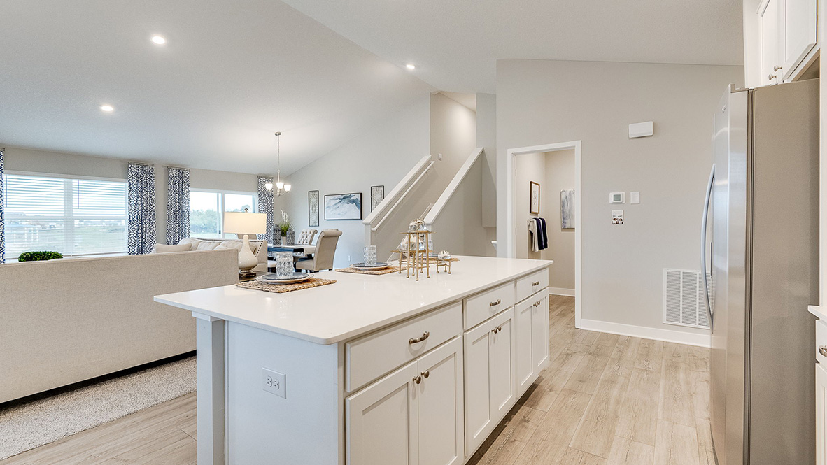 Cameron II white design kitchen island