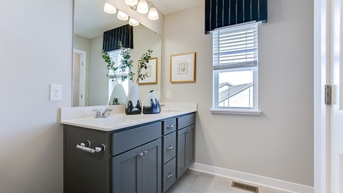 Private bath of the bedroom suite.