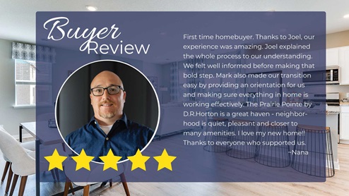 5 star review for homes at prairie pointe in otsego