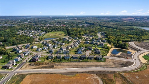 Aerial view of the home sites in Chaska, Minnesota.