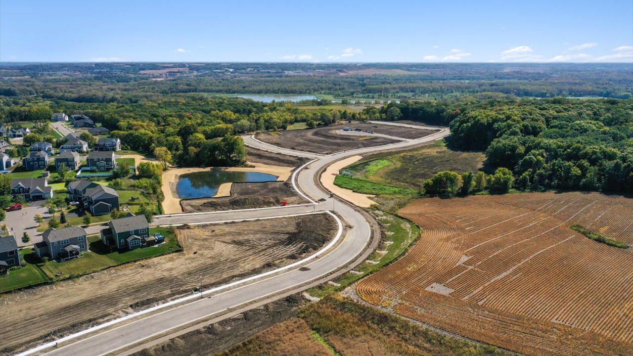 Aerial photos of Rivertown Heights in Chaska, Minnesota.