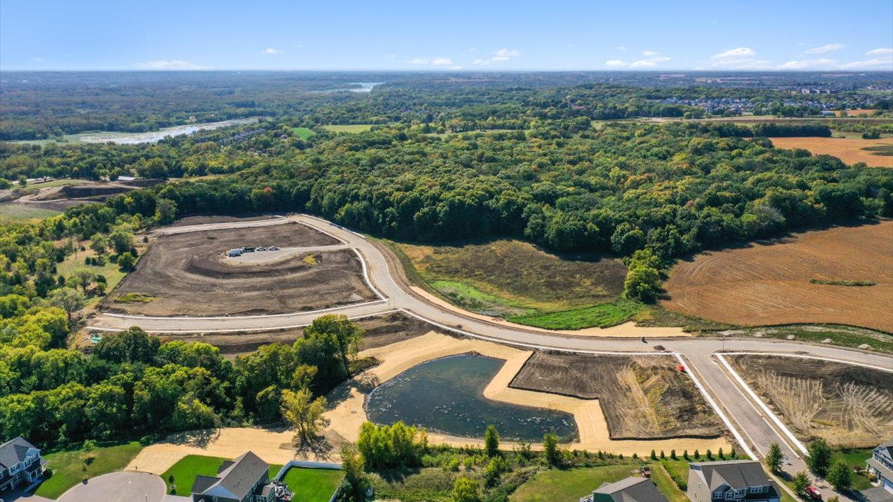 Aerial photos of Rivertown Heights in Chaska, Minnesota.