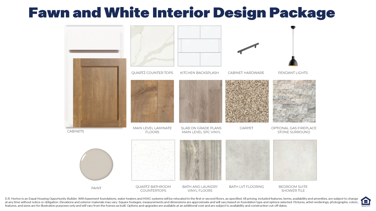 White and fawn design package