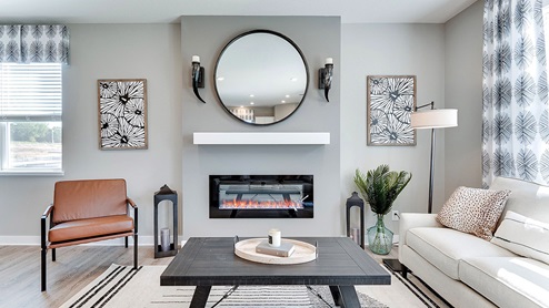 Modern family room design.