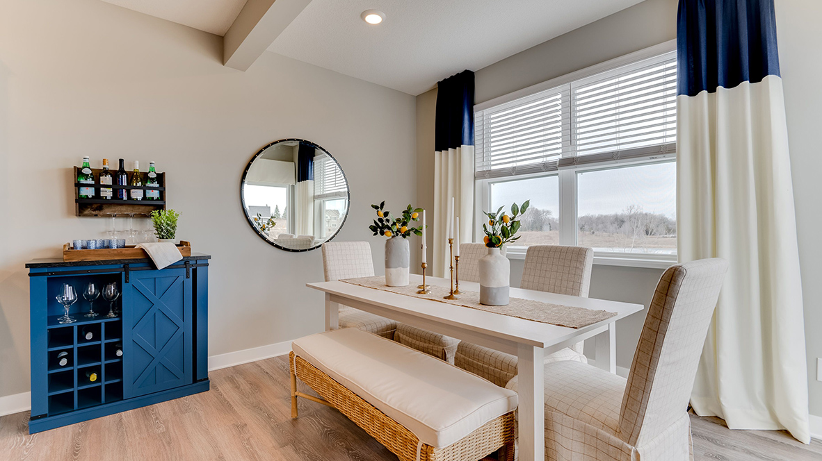 Dinette area on open concept main level.