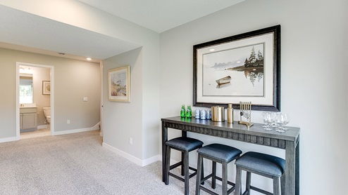 New homes include a finished lower level with family room, bedroom and bath.