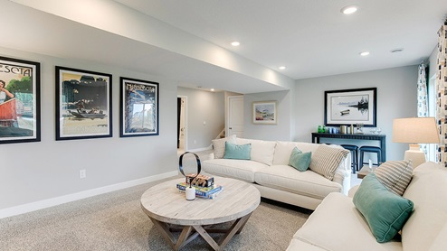New homes include a finished lower level with family room, bedroom and bath.