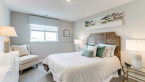 New homes include a finished lower level with family room, bedroom and bath.