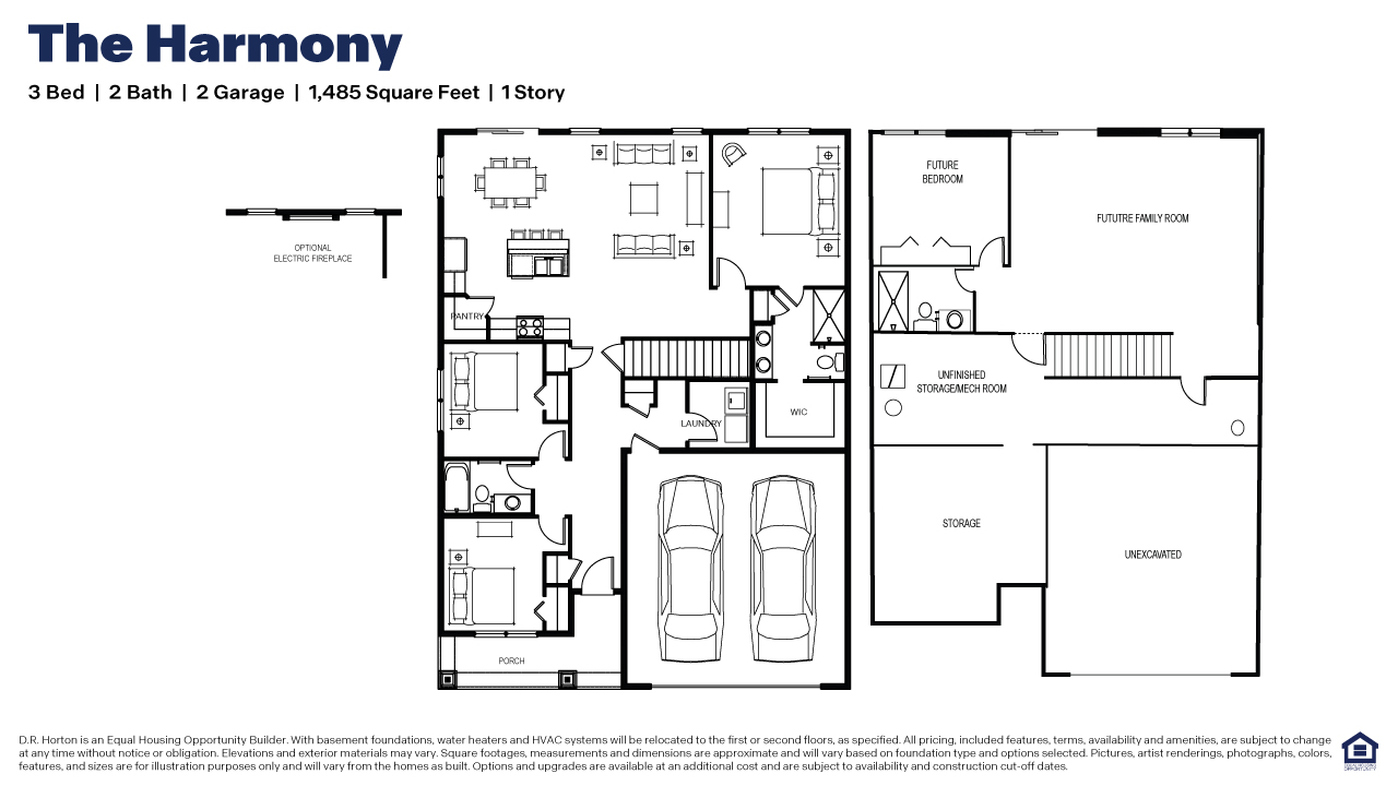 Floor plan on a basement site.