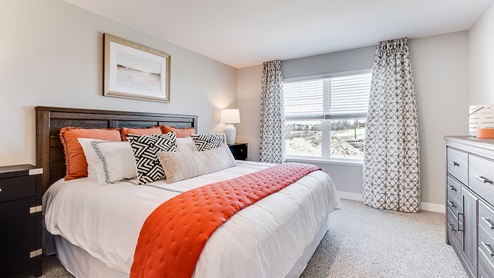 Luxury bedroom suite of the twin homes in Rogers, MN.
