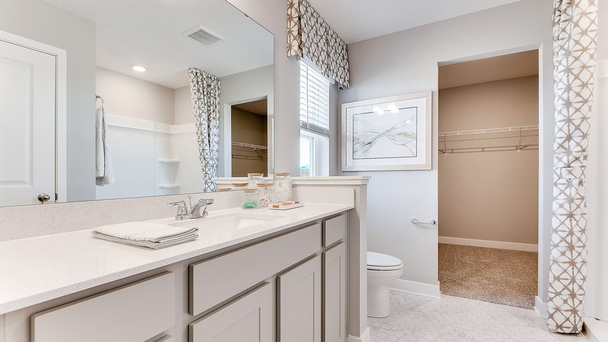 Private bath for the bedroom suite.