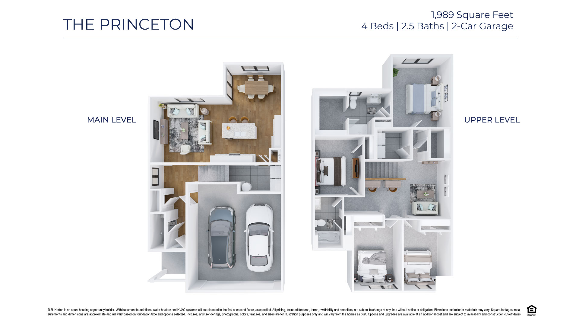 3-dimensional view of Princeton floor plan.