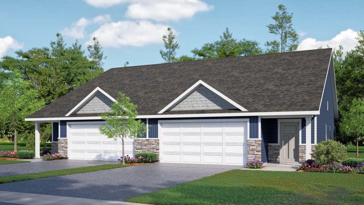 Rendering of the Harlow slab on grade elevation.