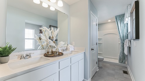 Private bath of the bedroom suite.