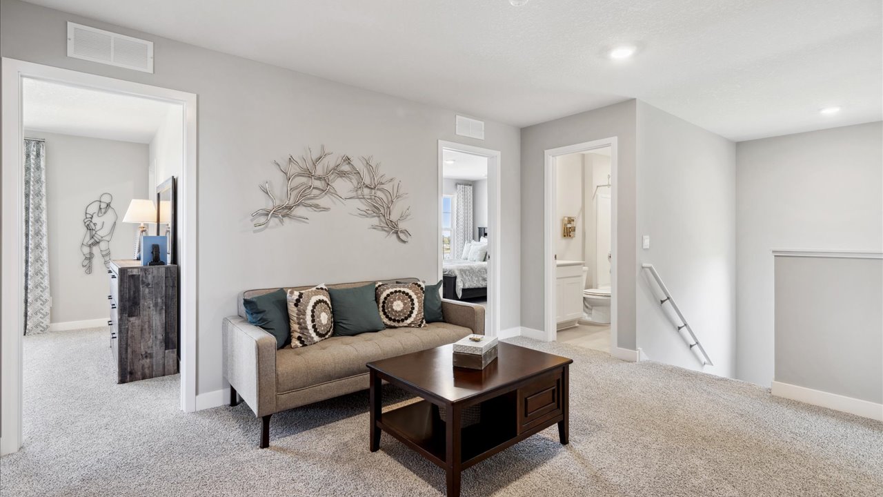 Upper level loft area with living space.