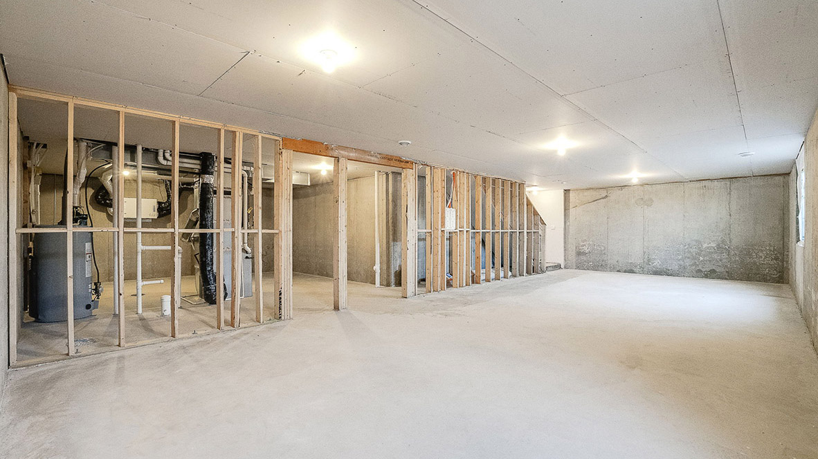 Unfinished basement.