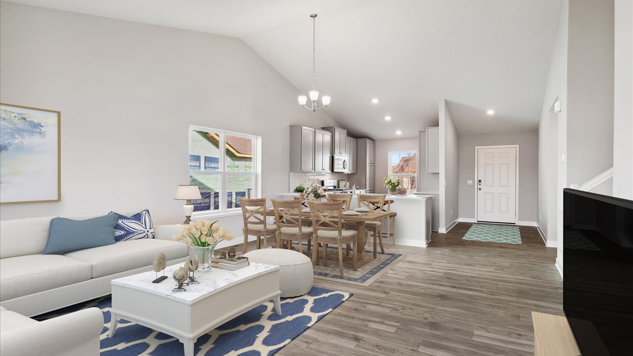 Living room on open concept main level.