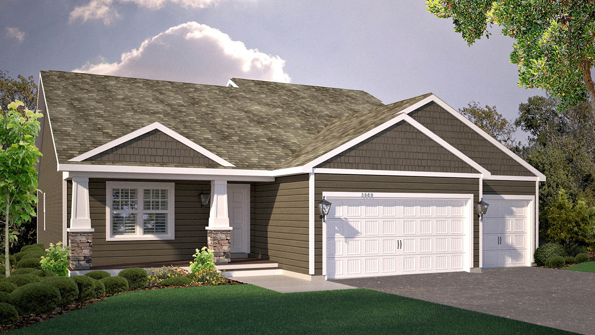 Exterior elevation rendering.