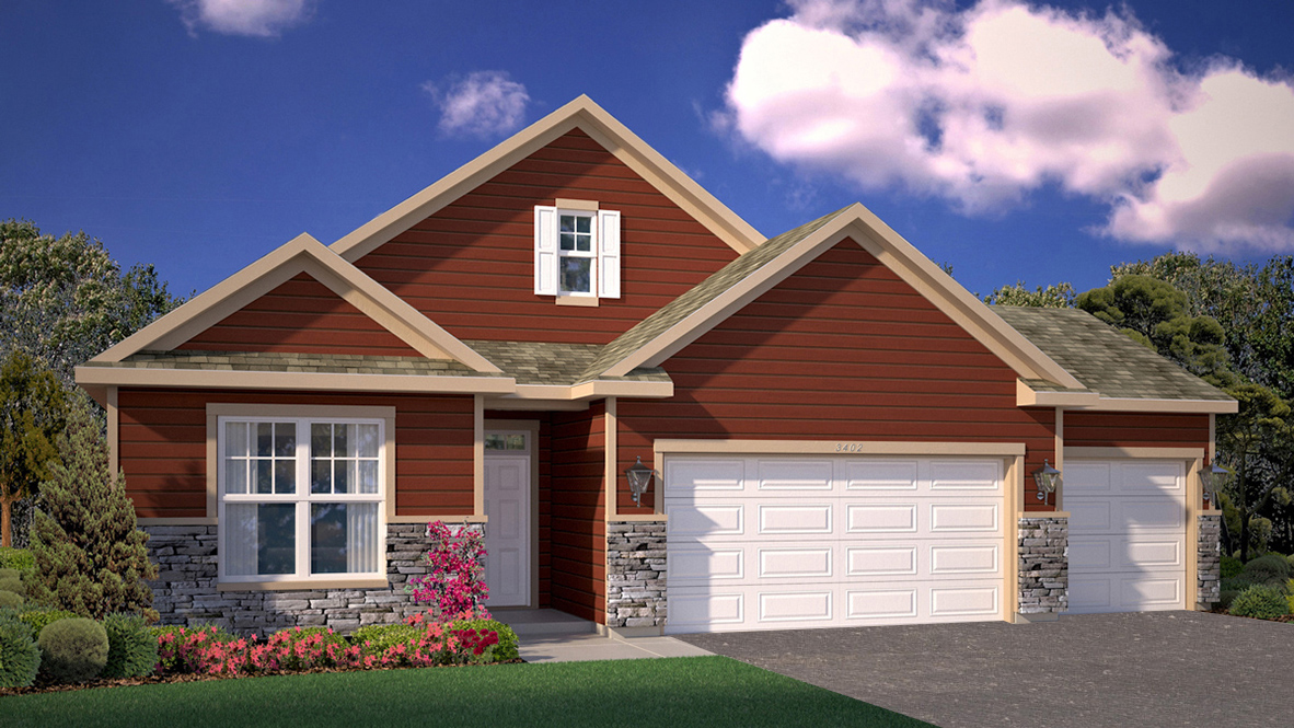 Exterior elevation option of the Clayton.