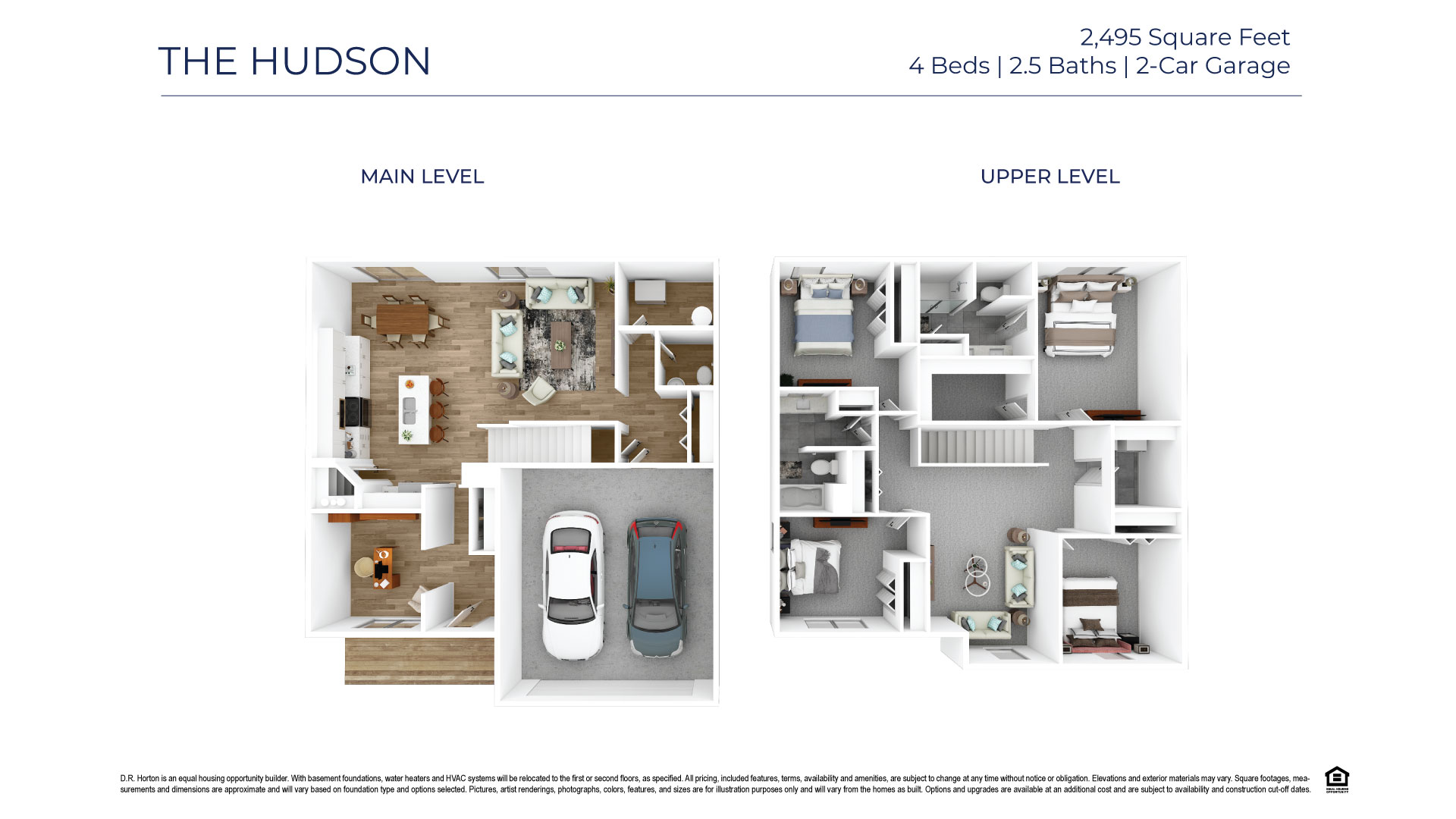 3-dimensional view of Hudson floor plan.