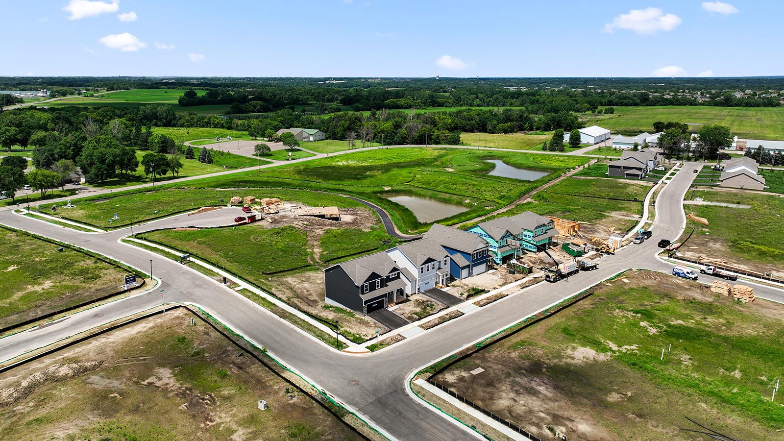 Home sites in Rogers, Minnesota.