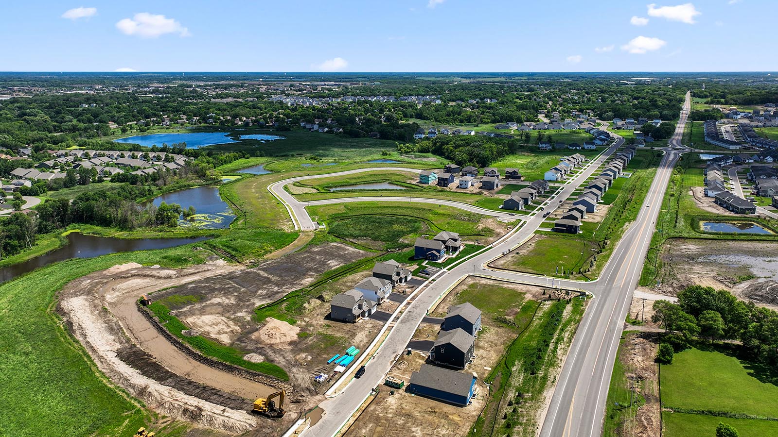 Home sites in Rogers, Minnesota.