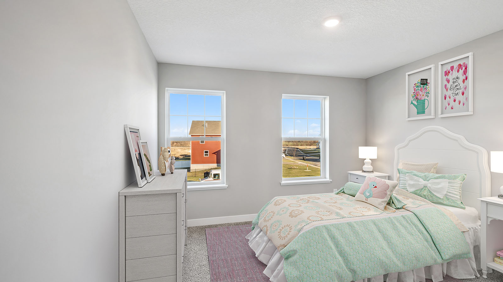Bedroom 3, flex-office, study, library, entertainment, game, craft room at Harvest View By D.R. Horton
