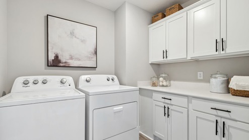 Upper level laundry room.