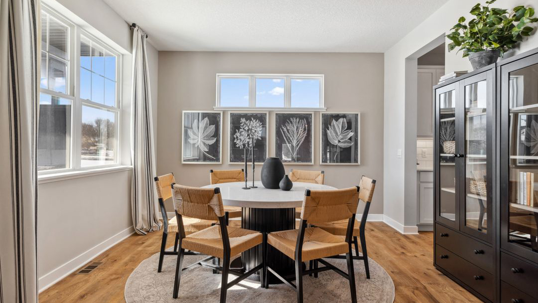 Formal dining room in the Whitney floor plan.