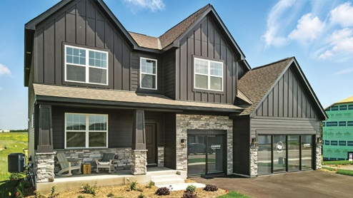 Street view of model home at Sienna Grove by D.R. Horton.