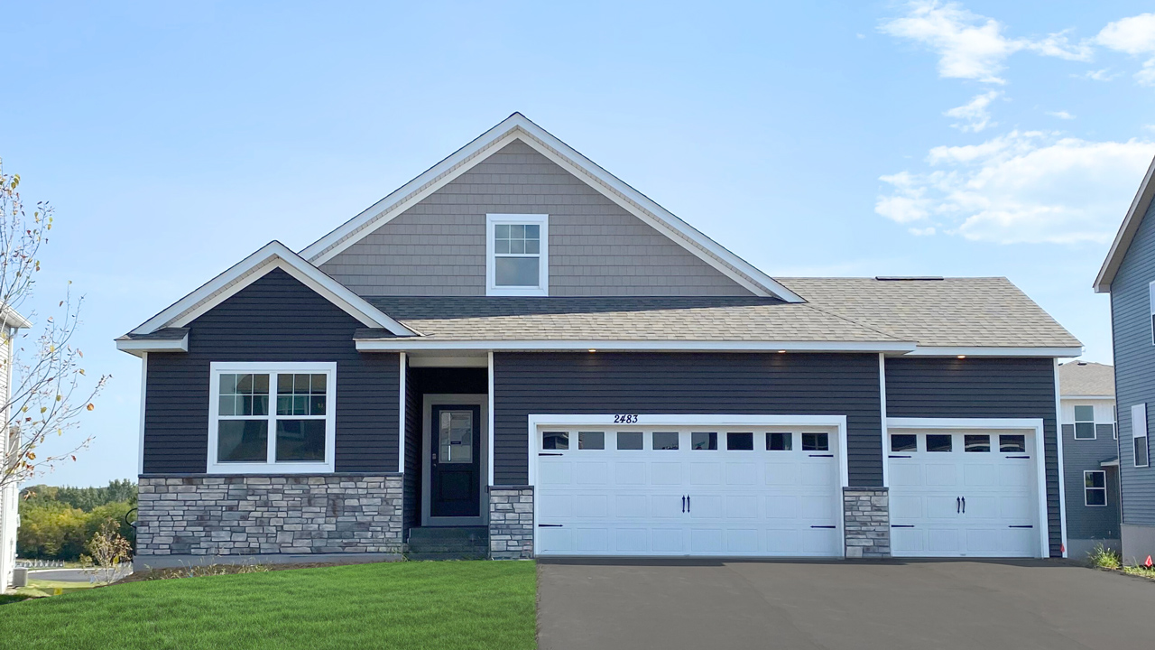 New home exterior in Shakopee, MInnesota.