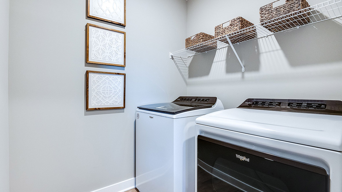 Upper level laundry room.