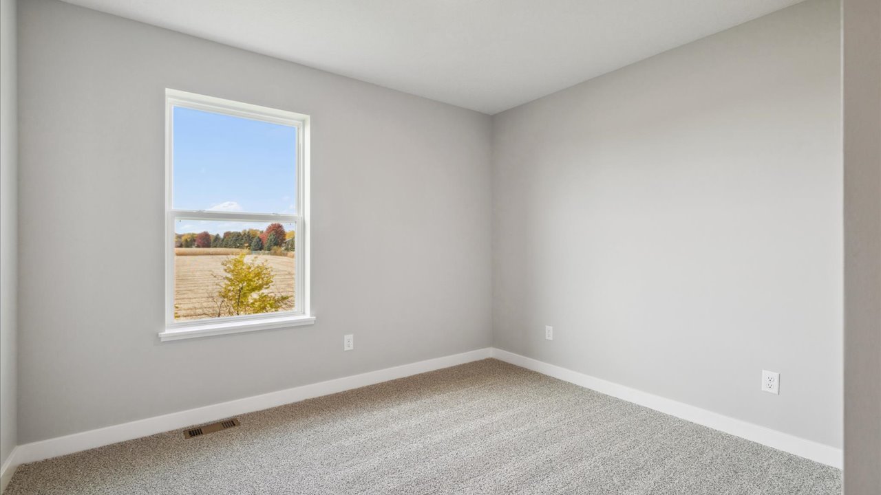 Finished lower level bedroom.