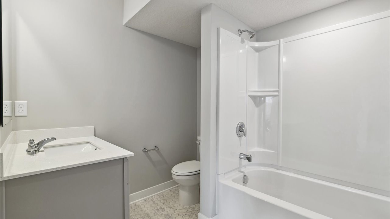 Finished lower level bathroom